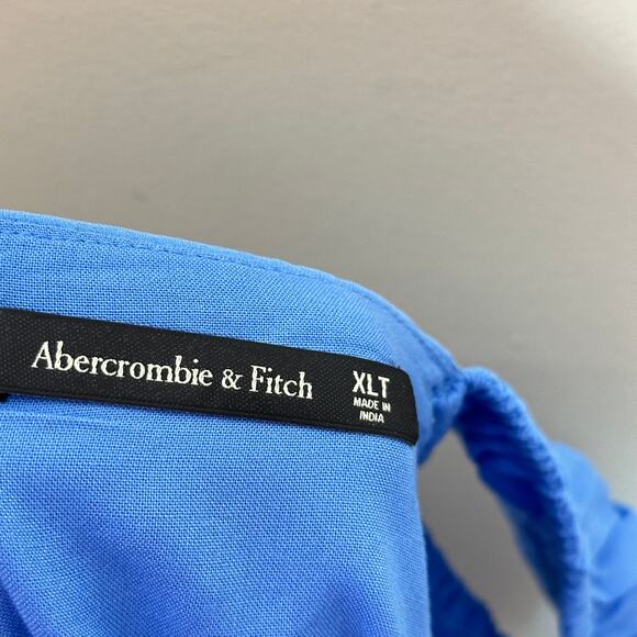ABERCROMBIE & FITCH Slip Midi Maxi Dress Marina Blue Sz XLT {3W20} - Picture 6 of 7